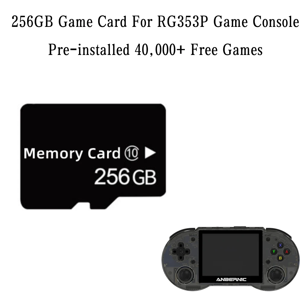 32g 64g 128g 256g Game Memory Card For RG353P Open Source Game Console With 40,000+ Free Games 30+ Eumulators