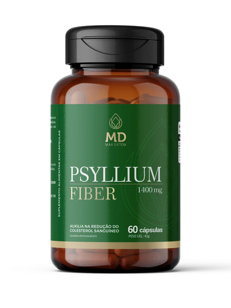 Psyllium Fiber 1400mg 60 Capsules Max Detox