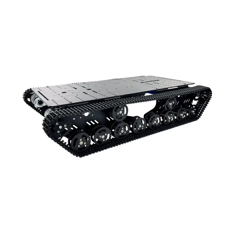 UNO R3 T800S Silver/Black Entry-Level Tank Chassis Smart Robot Chassis without Electronic Control Kit