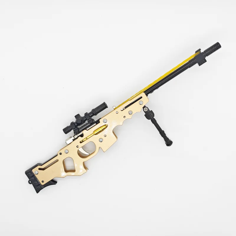 AWM سبيكة 25 سنتيمتر شريط مطاطي بندقية انفصال لعبة اطلاق النار نموذج الحلي أفضل هدية عيد لجامع المسدس