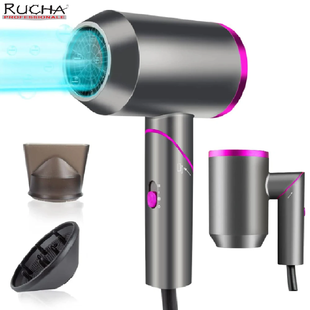 

Hair Straighten Dryer Foldable Hair Blower 2000W Salon Blows Negative Ion Quick Dry Home Powerful Constant Anion Electric Dryers