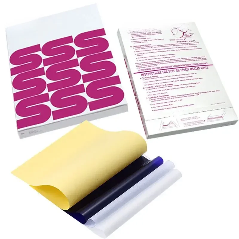 100 Sheets Transfer Stencil Paper Tattoo Copier 4 Layers A4 Size Tool