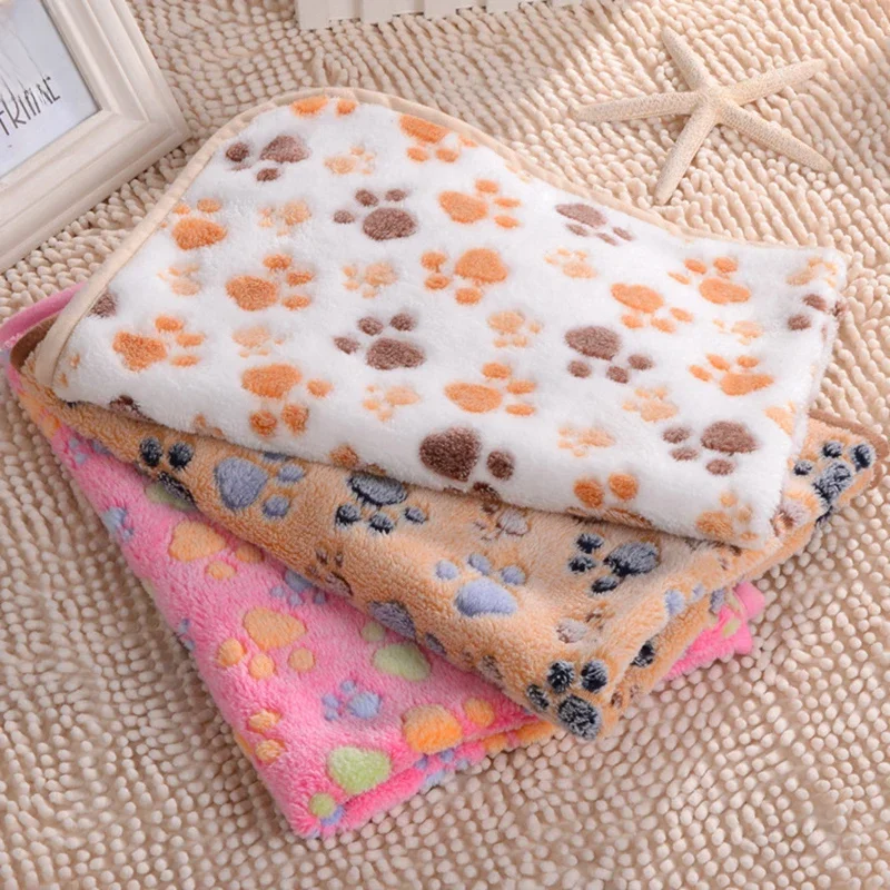 Cobertor macio de lã artesanal para animais de estimação, colchonete, toalha de cobertura, pequeno,