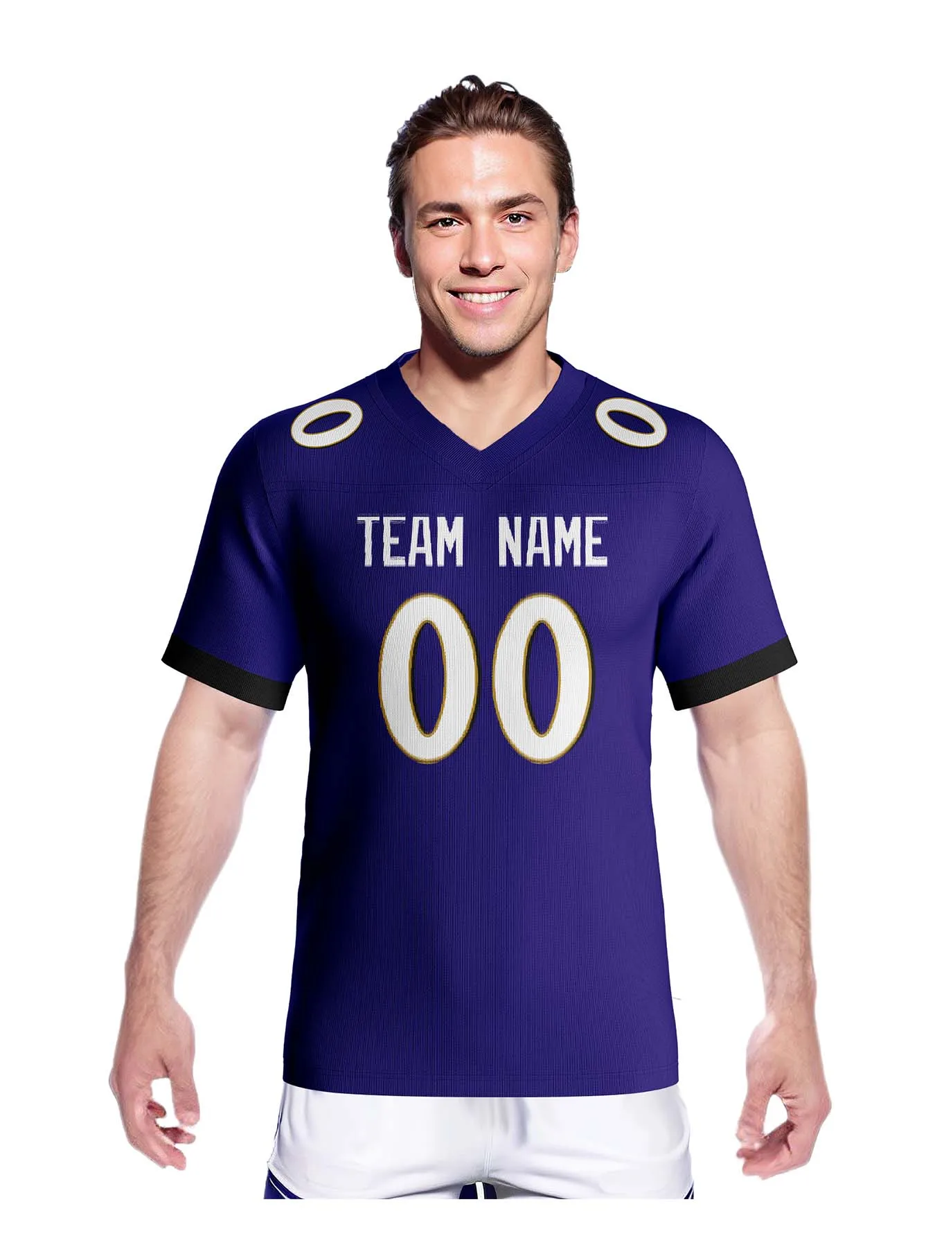 Custom Purple American Football Jersey Personalized Football Shirt with Team Name Number Football Top for Men Women Youth Kids