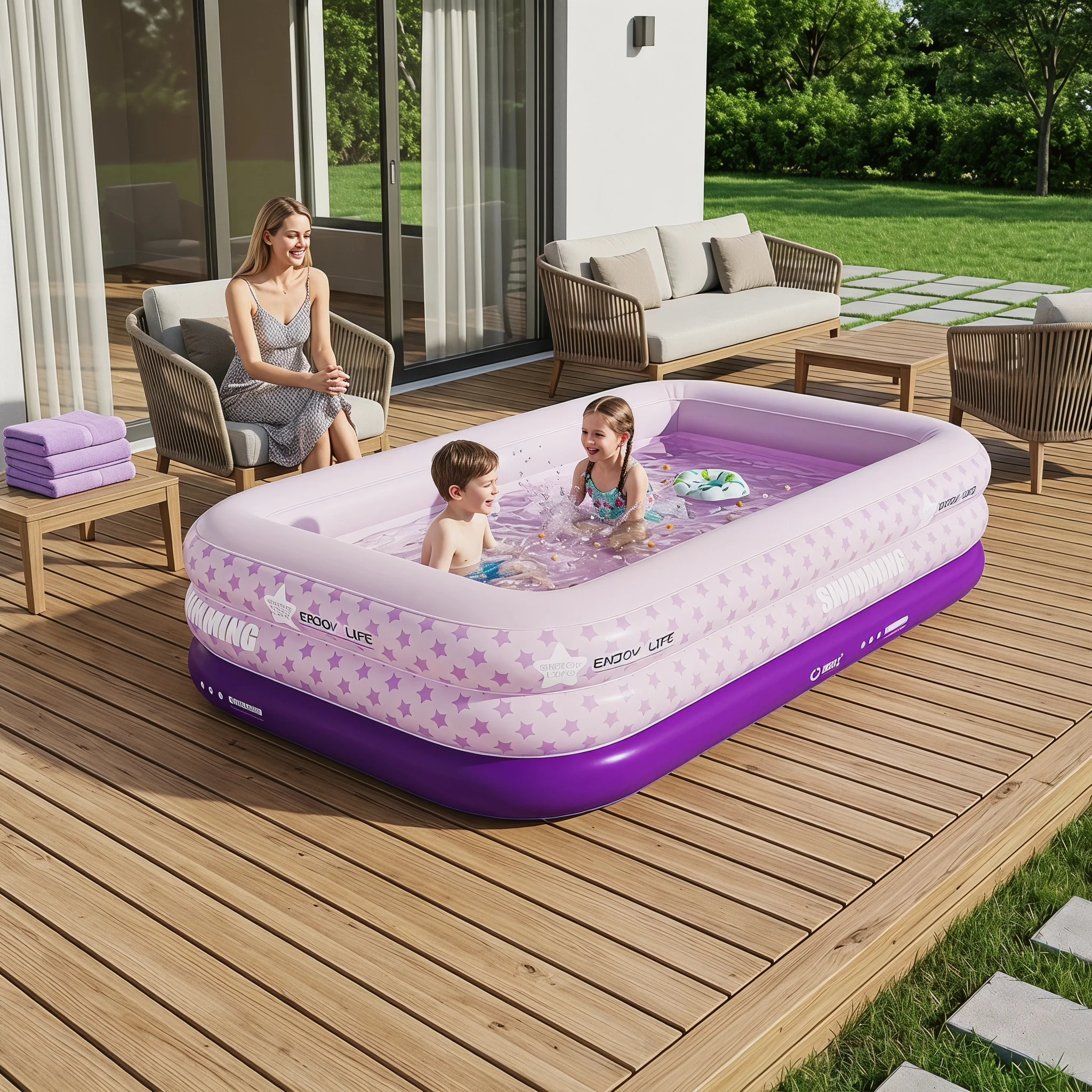 

1PC Large Swimming Pool Thickened Inflatable Swimming Pool Family Indoor Outdoor Water Play Pool Party Gift Adult Bathtub Toy
