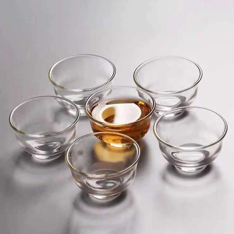 Ensemble de tasses à thé en verre résistant à la chaleur, service à thé Kung Fu Transparent, bols chinois, tasse en porcelaine, tasses et tasses Vintage en verre, bol
