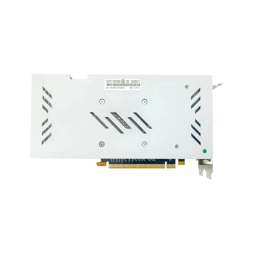 USED MOUGOL AMD Radeon RX580 8G White RGB Graphics Card GDDR5 Memory 256Bit Gaming Card PCCIE3.0x16 HDMI DVI