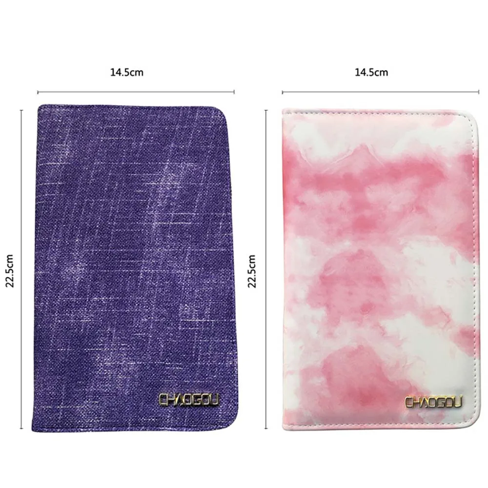 1Pcs Pink Purple Empty Needle Bag High Quality Ring Needle Bag 12 Grid Photo Album Needle Bag Knitting Tool Accessories