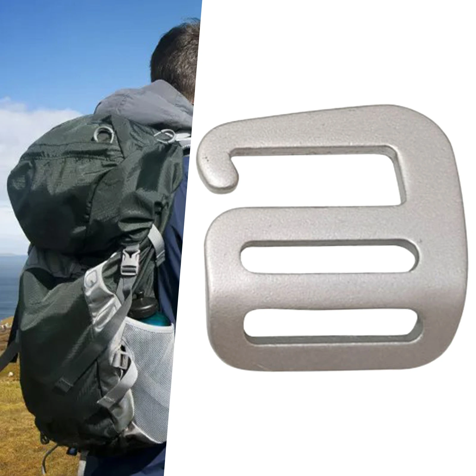 25mm Aluminium alloy g shaped hook Webbing Buckle Adjustable Buckles,Heavy Duty Chest Belt Luggage Clip Quick Release