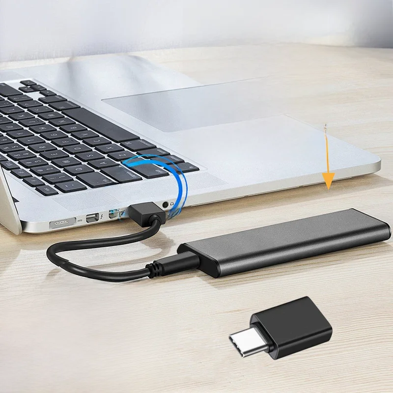 M.2 SATA SSD Enclosure Adapter USB 3.1 Gen1 5Gbps Tool Free Enclosure for B-Key B+M Key SATA NGFF SSD Size 2230/2242/2260/2280