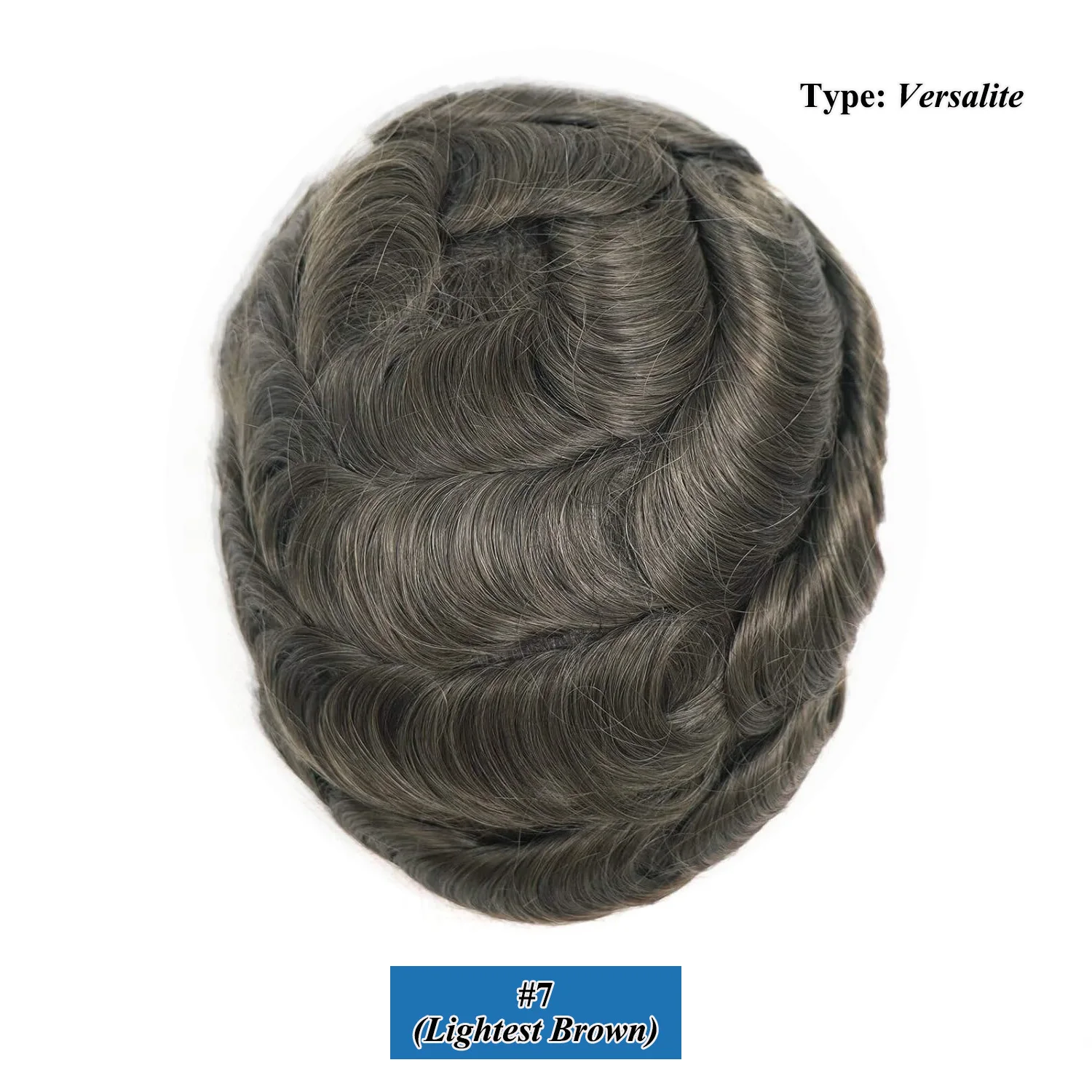 Men's Versatile Hair Replacement System, Durable Toupee