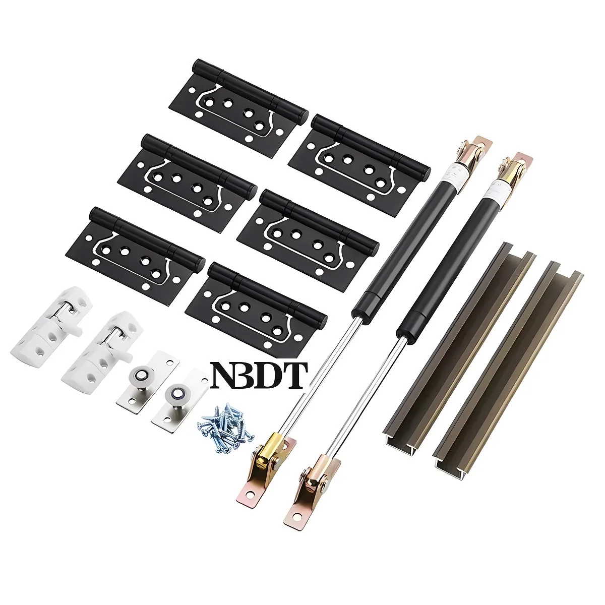 1Set Up Down Bi-fold Hardware Kit For Wooden Framed Window Track Hinge Latch Strut