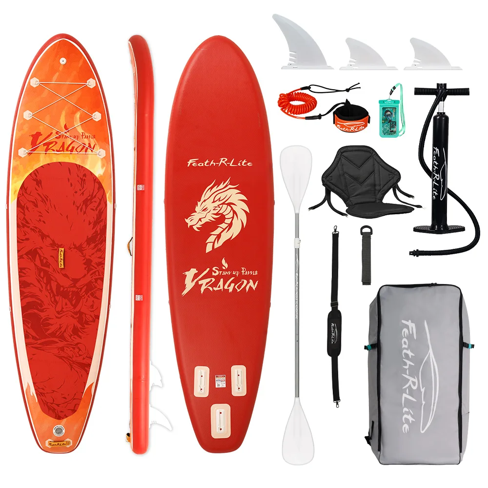 FunWater 350x90x15CM Opblaasbaar Stand Up Paddleboard Cruise Super Surfboard Antislip Watersportplank SUP met accessoires