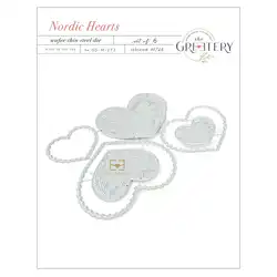2025 Valentine's Day Nordic Hearts Die Cutting Dies Scrapbook Diary Decoration Stencil Embossing Template DIY Greeting Card Ha