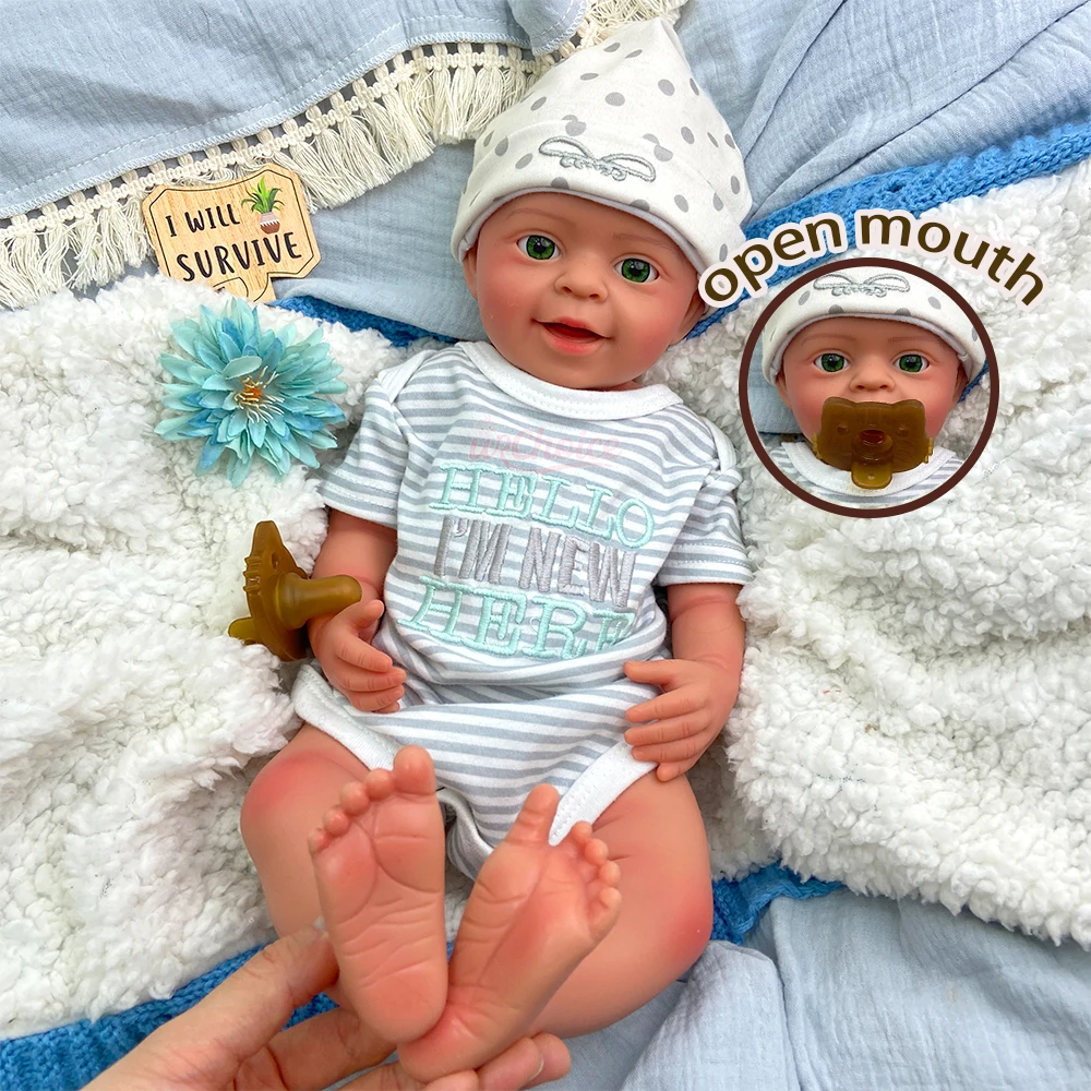 

High Detail Weighted Reborn Baby Doll Lovely Soft Platinum Silicone Skin with Flexible Limbs Realistic Stretchable Birthday Gift
