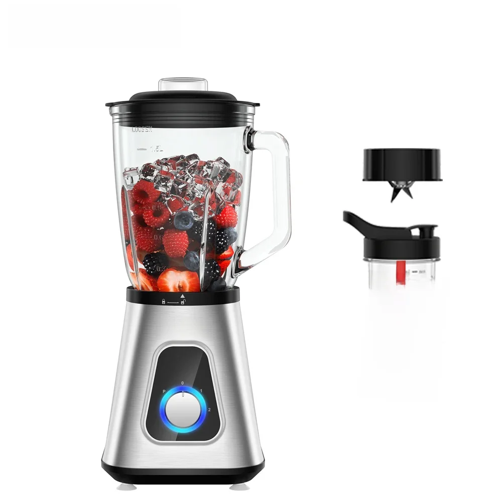 BioloMix-Smoothie Blender com Frasco De Vidro, Liquidificadores Pessoais, Combo para Bebidas De