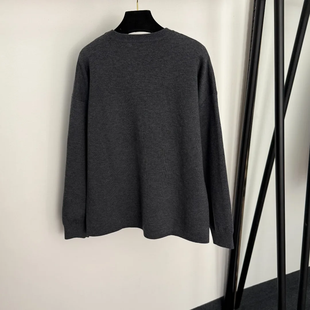 

Новый повседневный свободный пуловер с карманами и цветными блоками, шерстяной свитер с длинными рукавами