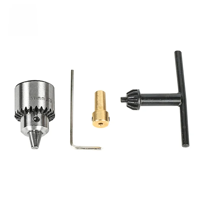 Tungfull uchwyty wiertarskie do silnika 0,3-4mm Jto stożek z kluczem do uchwytu 3,17mm mosiądz/5mm stal Mini elektryczne uchwyty wiertarskie do silnika mocujące — zdjęcie 2