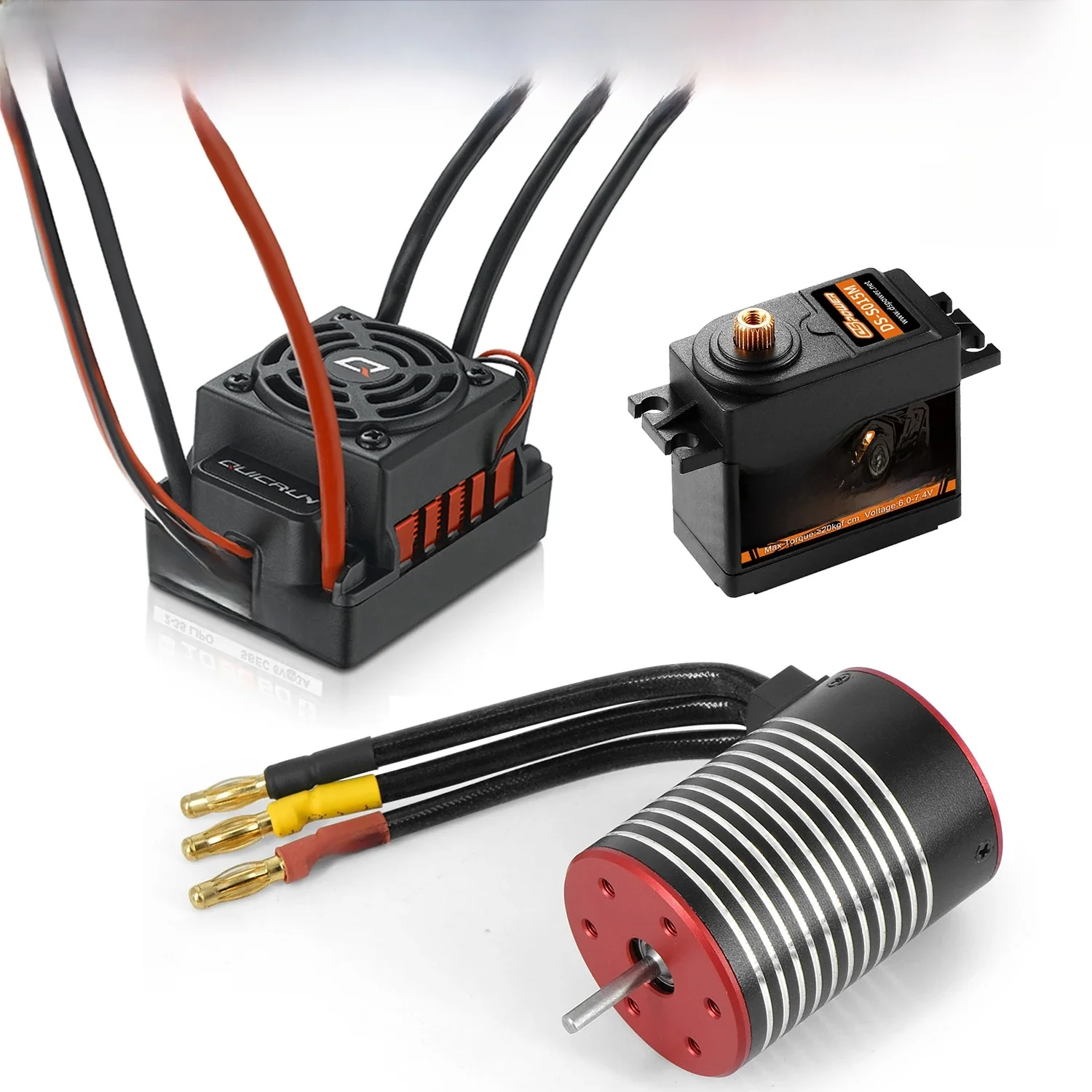 Hobbywing Quicrun WP-10BL60 Esc 3650 Serie Borstelloze Waterdichte Motor 15Kg Digitale Servo Combo Voor 1/10 1/12 Rc Auto Wltoys - afbeelding 2