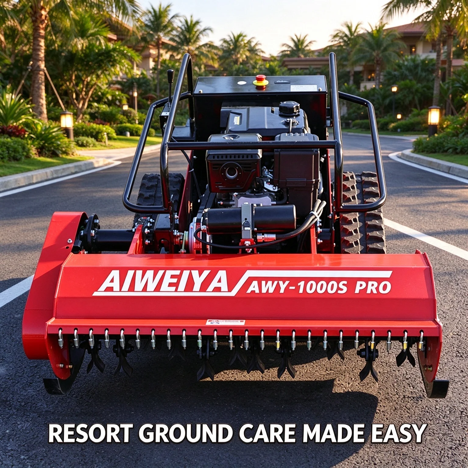 Customized Petrol Powered RC Grass Mower for Industrial Sites Farms and Large Garden Maintenance