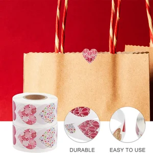 Versiegelungsumhüllungsklebstoffe für Umschlag, Decal -Aufkleber Herz, Hochzeitseinladungsetiketten, Valentinstag, 1PC 6 Hauptverkaufsaufkleber Glück - №3