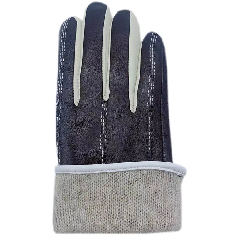 Winter women\'s comfortable genuine leather gloves new style driving riding warm 2024 short women\'s winter sheepskin comfortable