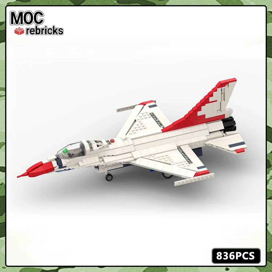 MOC Space War Series Building Block รุ่นทั่วไป Dynamics F-16 THUNDERBIRDS Originality บินอาวุธ DIY ของเล่นเด็ก