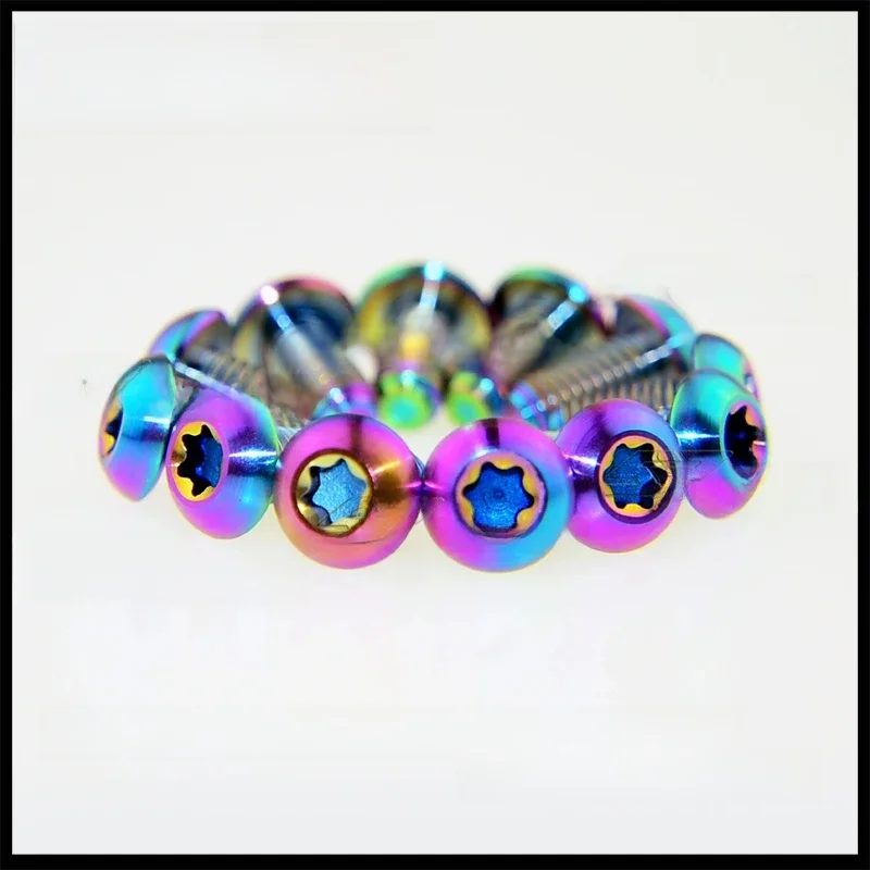 AliExpress TAIMEILI 12pcs/ Titanium Bolt M5*10mm Mountain Bike Brake Disc Fastening Screw GR5 Material M5 Titanium Alloy Metalworking Taimeili