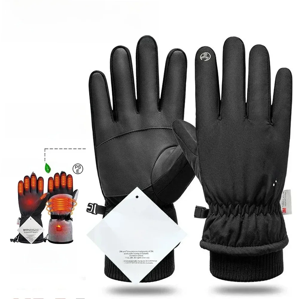 AliExpress Men Winter Waterproof Cycling Gloves Outdoor Sports Running Motorcycle Ski Touch Screen Fleece Gloves Non-slip Warm Full Fingers