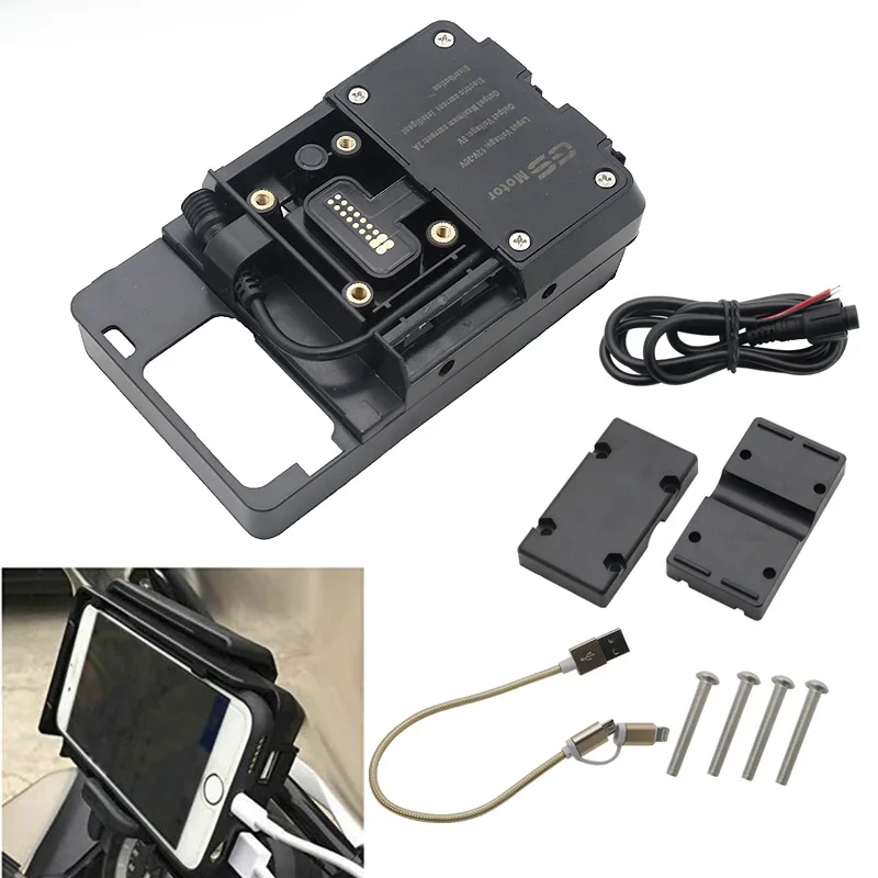 Support de Navigation pour BMW R1200GS LC Adventure, R1250GS S1000XR R1200RS, chargeur sans fil USB, support pour téléphone portable