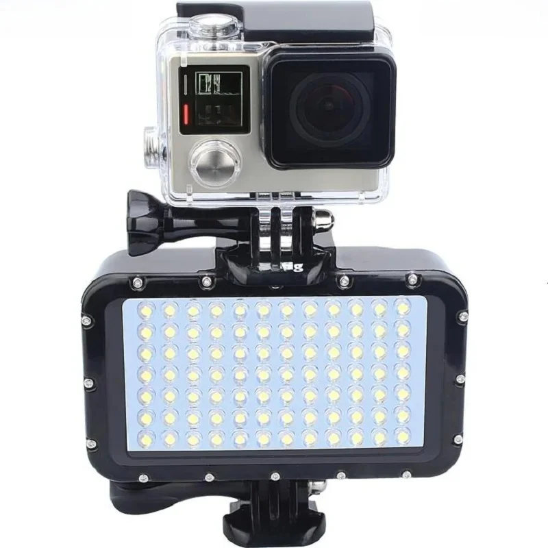 Lampa podwodna LED do aparatu SLR, wodoszczelna, zasilana, do GoPro Hero 13121098 Session 4/5 Xiaomi Yi 4K Sjcam SJ6/8 One X5 — zdjęcie 2