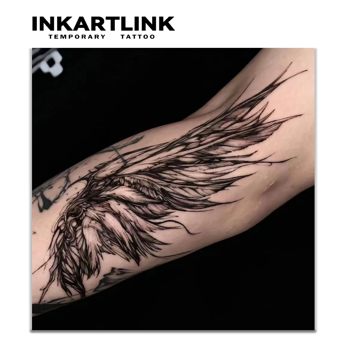 Wing temporary tattoo sticker, waterproof magic tattoo, lasts to 15 days fake tattoo, semi permanent tattoo