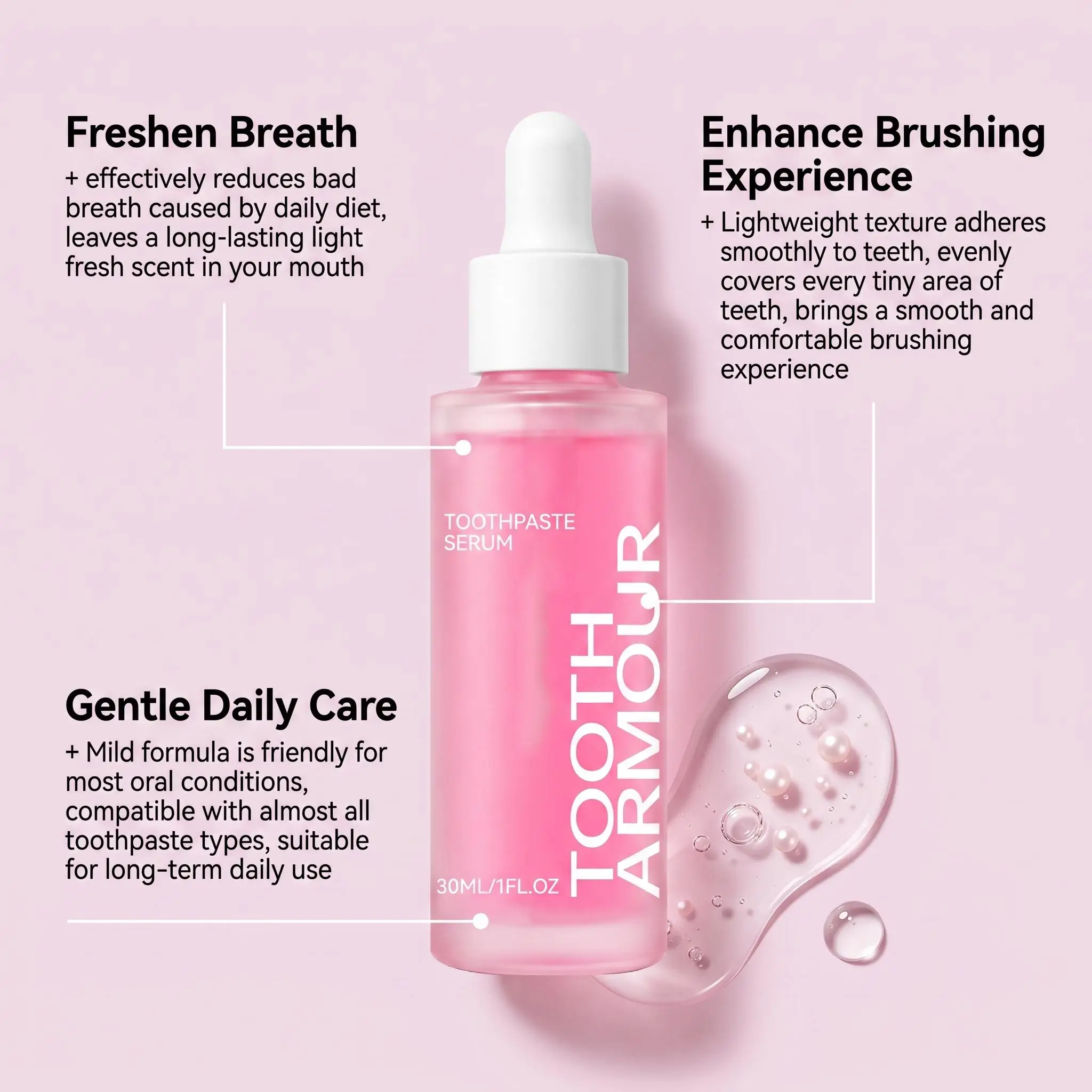 Nano Niacinamide Teeth Brightening Toothpaste Serum Remove Dental Plaque Stains Fresh Breath Protect Enamel Tooth Refreshing Oral Care