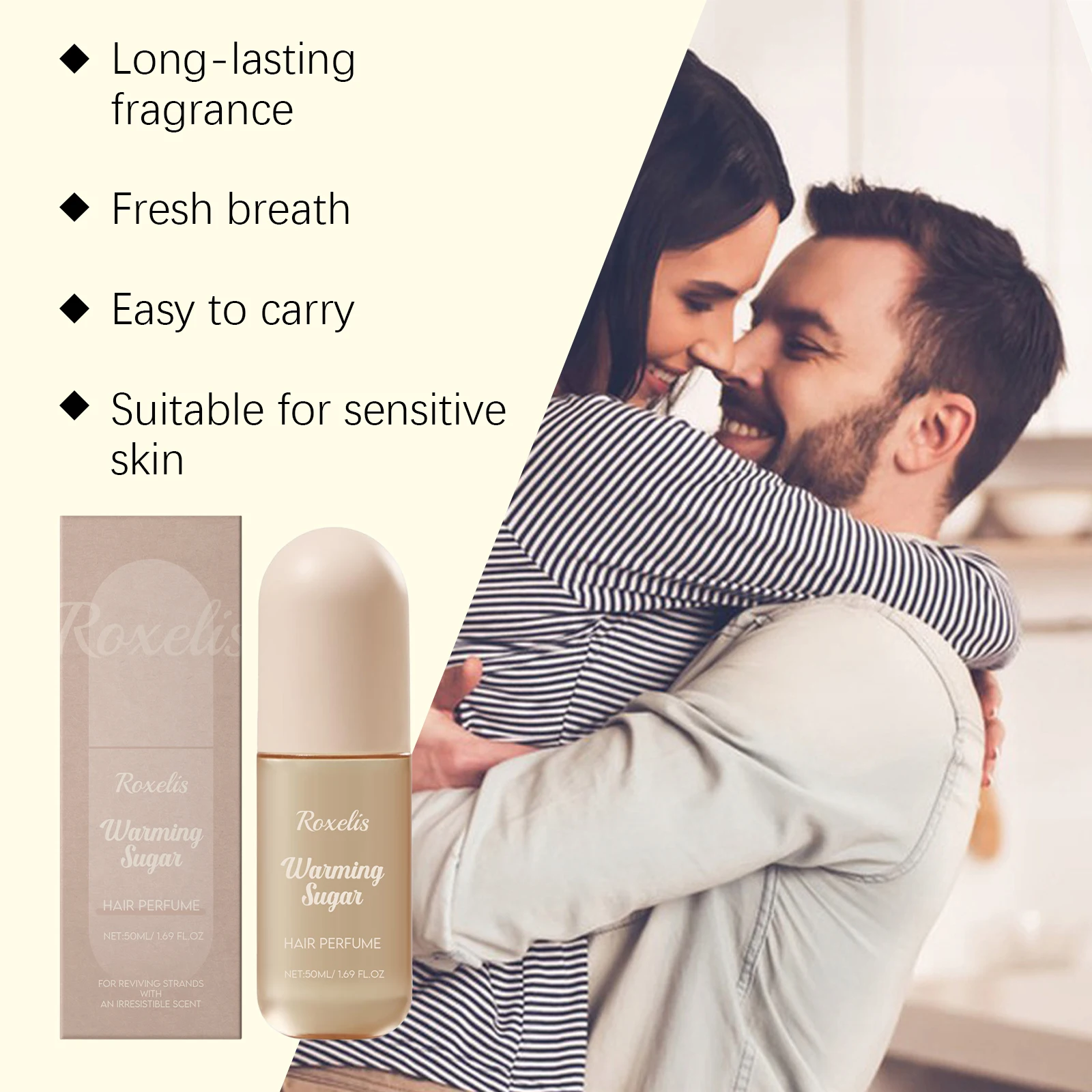 روكسيليس 50 مللي عطر فانيليا ساحر عطر خفيف دافئ رائحة السكر مزيل العرق خالي من الكحول عطر المواعدة البهجة