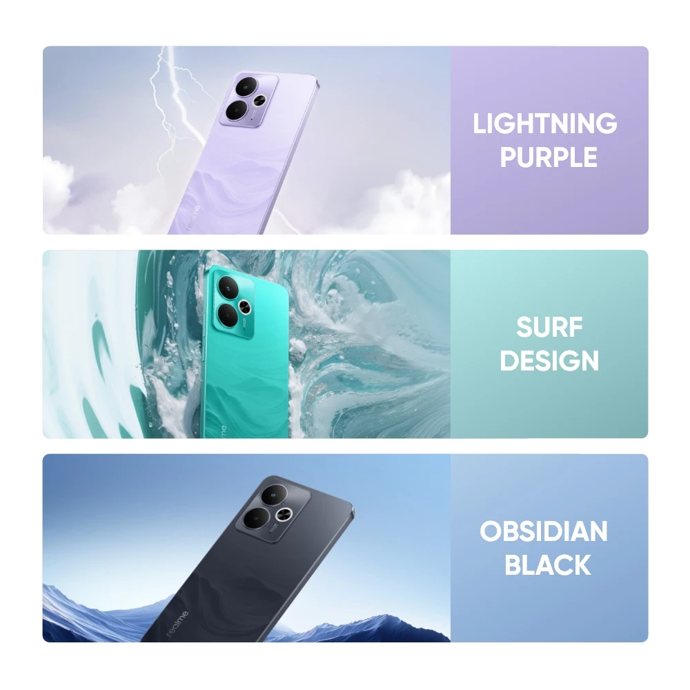 Realme 14T 8+256GB 5G Smartphone, Procesador octa-core Mediatek Dimensity 6300, Batería de 6.000 mAh, Pantalla AMOLED de 6.67 pulgadas 120Hz, Carga rápida de 45W, Cámara de 50 MP, Soporte NFC, IP68/IP69, Android 15 7
