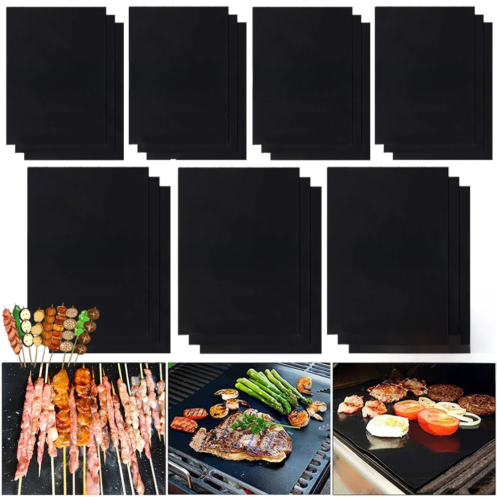 Polymères antiadhésifs pour barbecue, feuille de cuisson, facile à nettoyer, 1 à 20 pièces