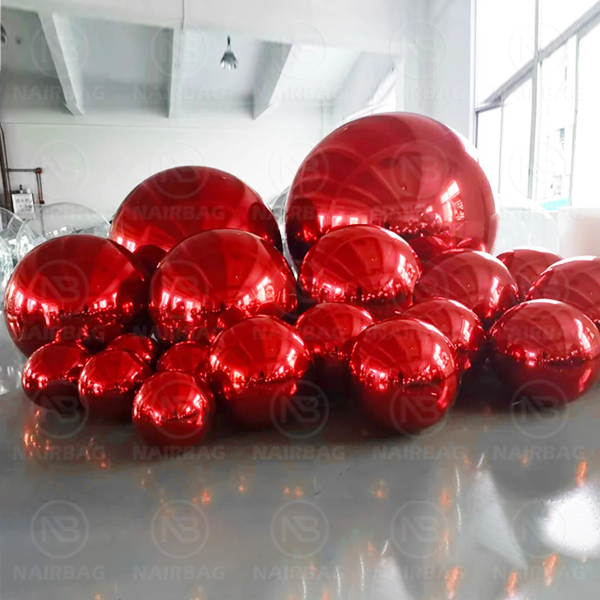 Boule miroir gonflable réfléchissante en PVC, pour fête de mariage, usage Commercial, boule Disco gonflable décorative pour cour de vacances en plein air brillante