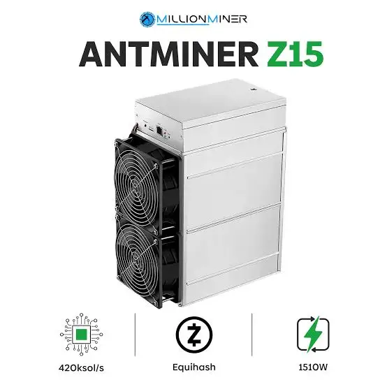 HOT SALES Bitmain Antminer Z15 Pro Equihash Miner | 840KSol/s 2780W ZCash – Asic Mining