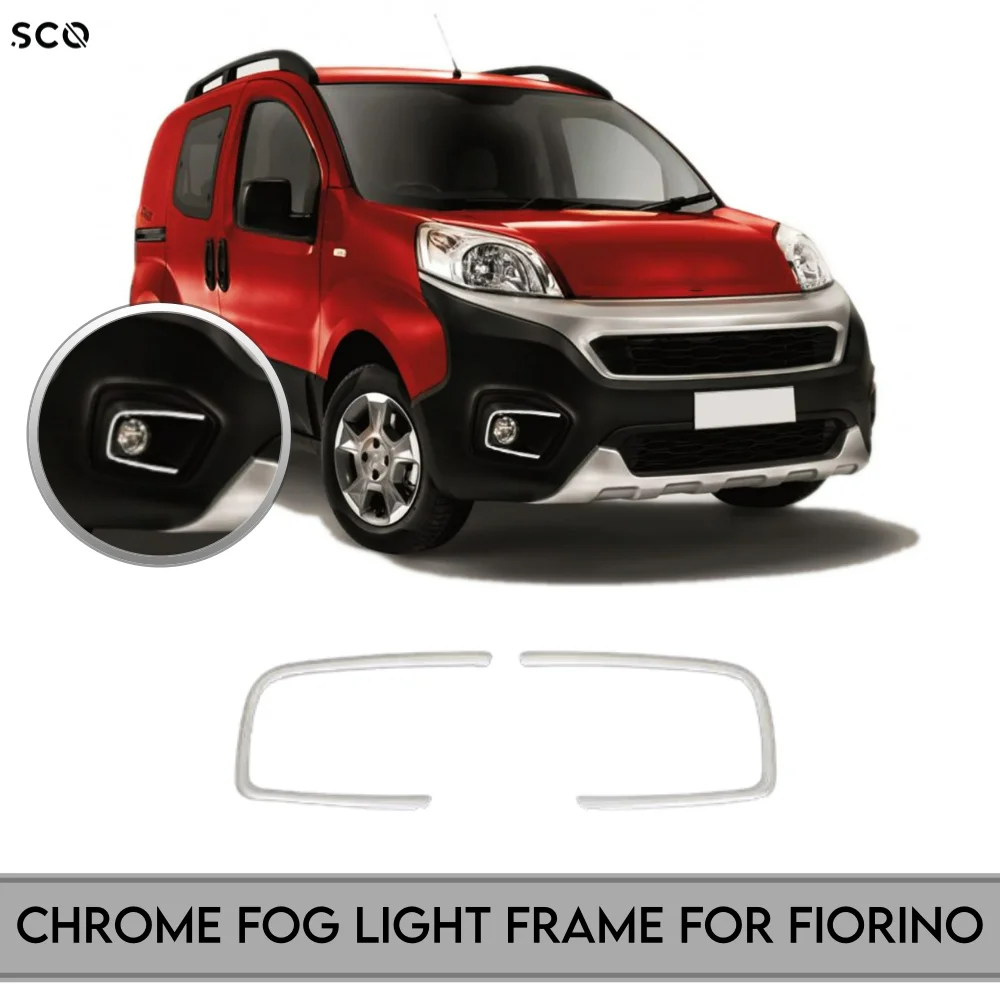 Chrome Fog Light Frame For Fiat Fiorino For Fiat Qubo Exterior Accessory Stainless Steel  2016-2017-2018-2019-2020-2021