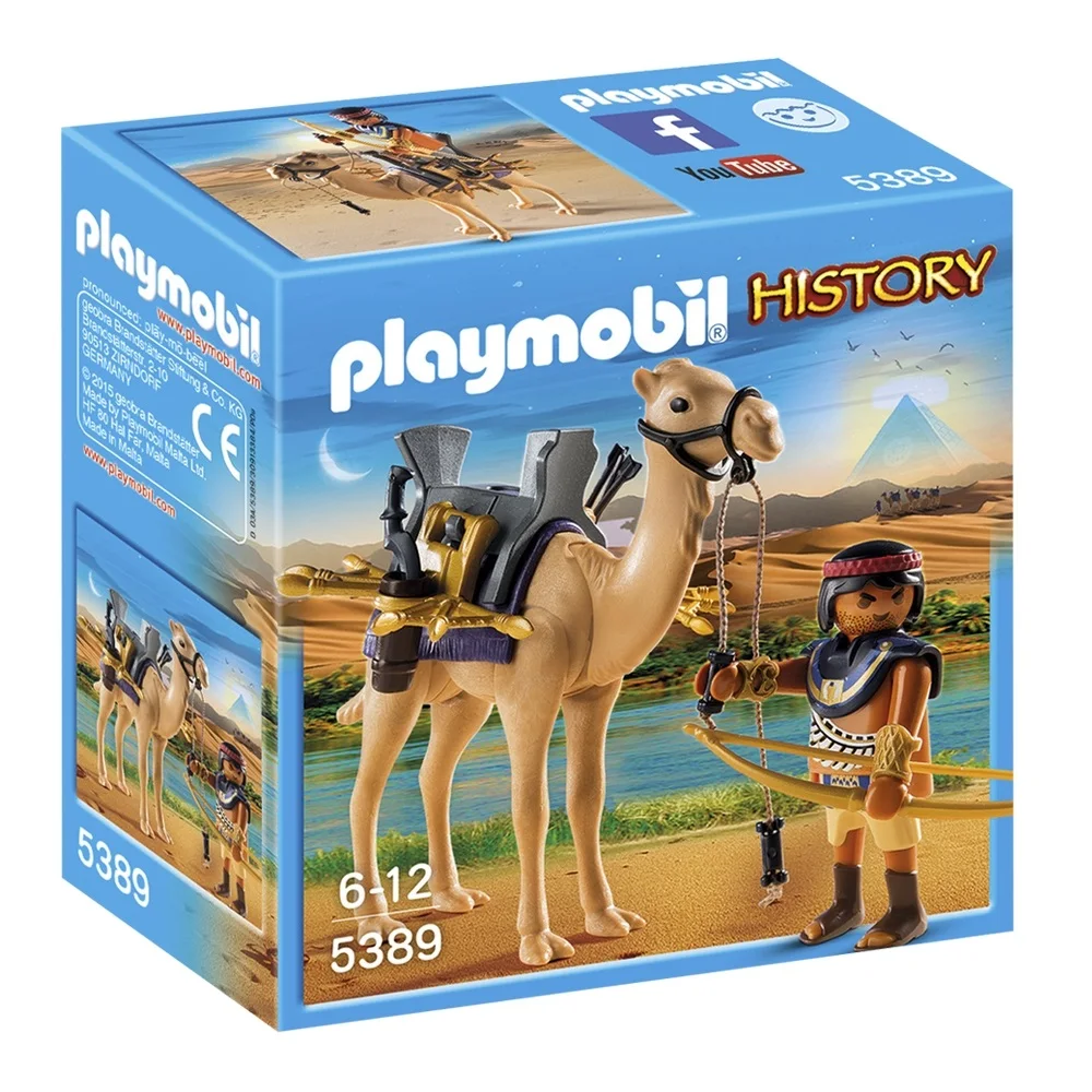 Playmobil Egyptian soldier with camel, 5389, original, toys, boys, girls, gifts, collector, figures, dolls, shop, with box, new, man, woman, official license, clicks, famobil