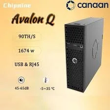 

Hot Deal Canaan Avalon Q 90Th/s 1674W Bitcoin ASIC Miner