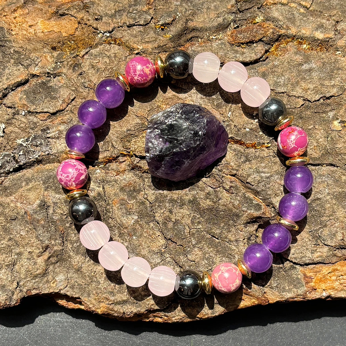 1pc/Balancing Chakra Energy Bracelet, Unisex, Handmade Beaded Bracelet, Homeopathic Peace and Tranquility, Promotes Intuition an