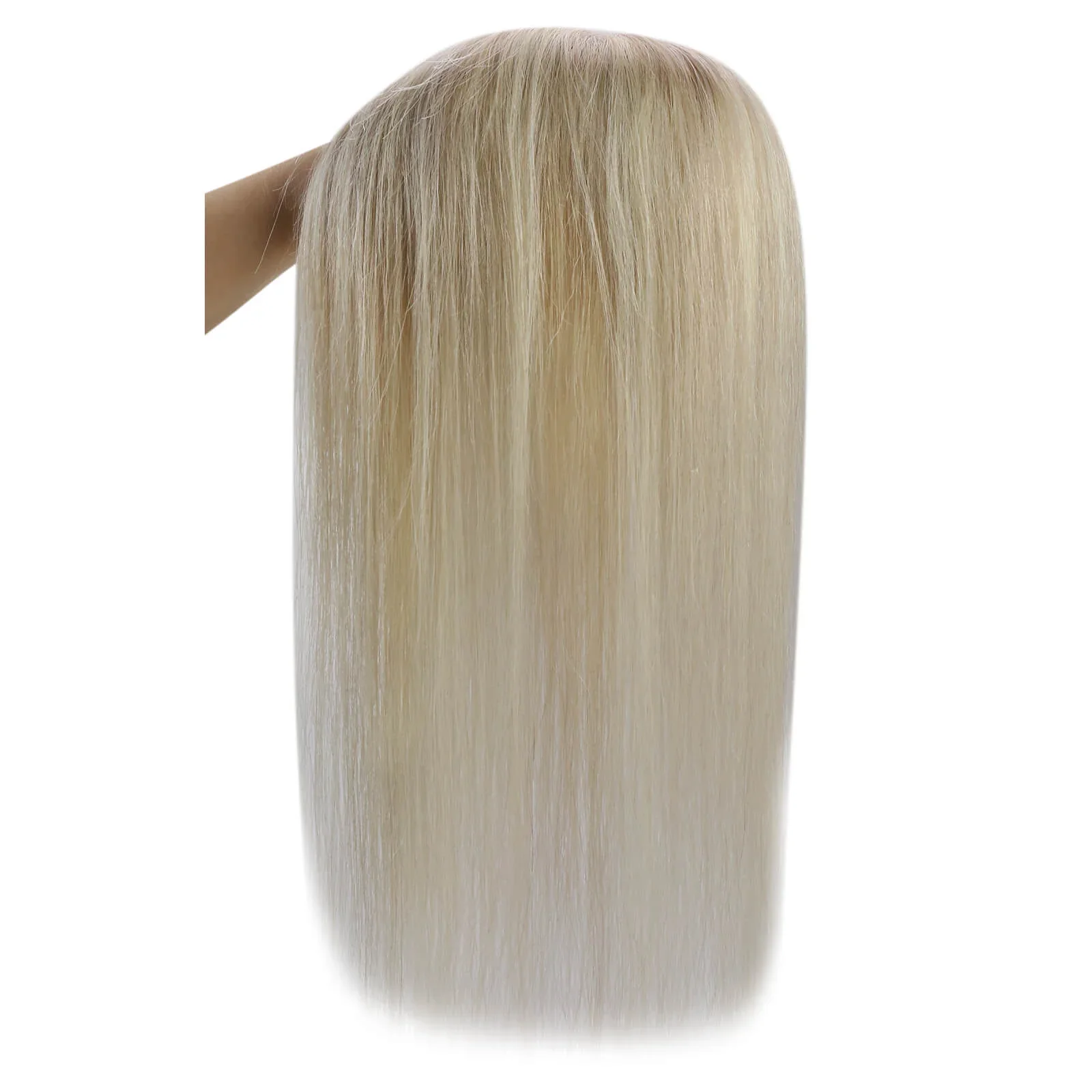 LaaVoo-extensiones de cabello virgen para mujer, 6x7 pulgadas y 3x5 pulgadas, Clip para el cabello en cabello brasileño Real hecho a mano