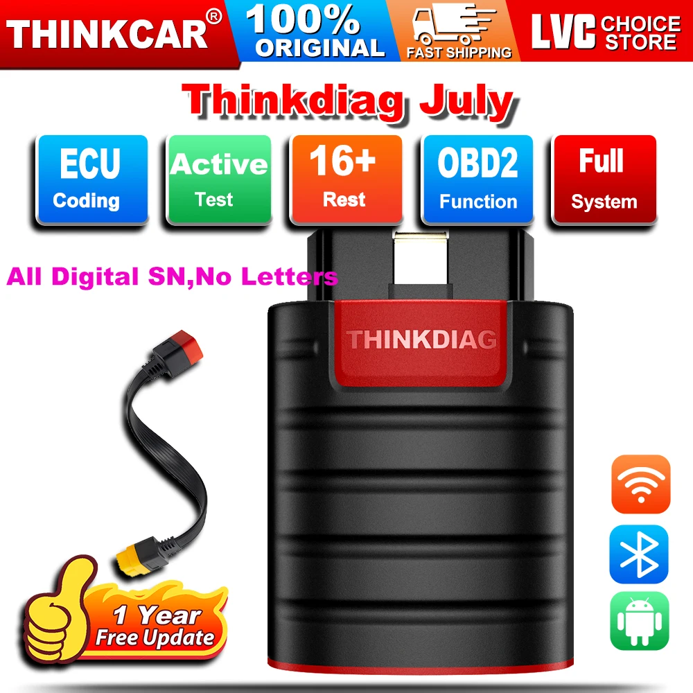 

THINKCAR Горячий чип Thinkdiag Полная система OBD2 Диагностический инструмент старая версия 16, услуги сброса ЭБУ кодирование pk golo easydiag AP200