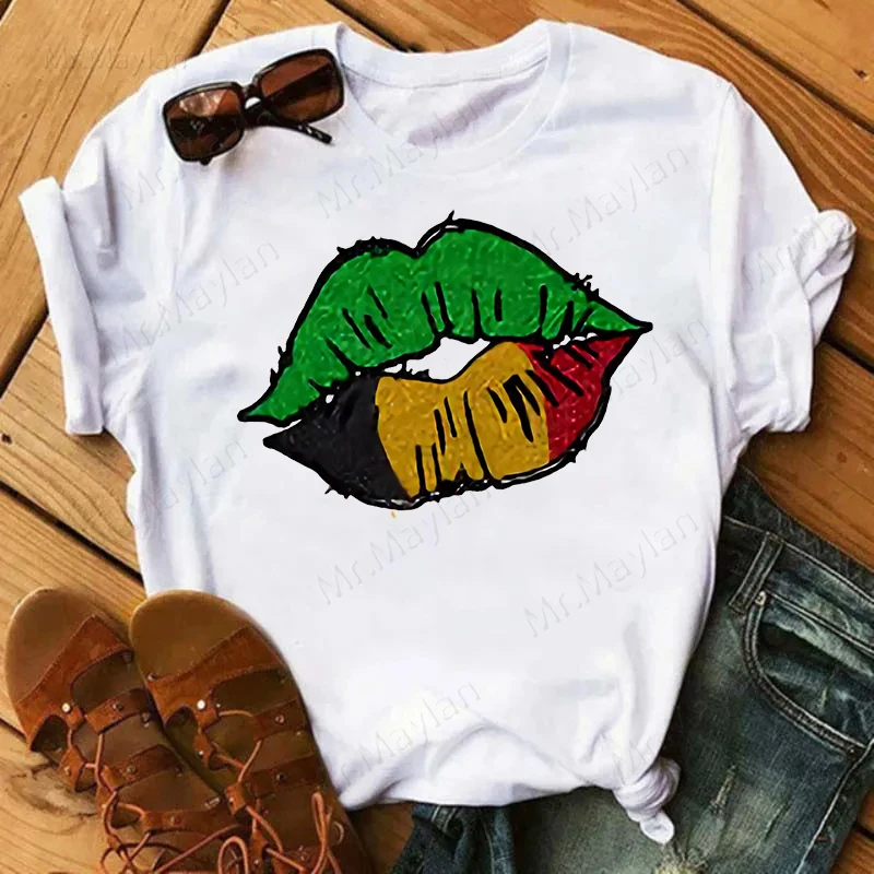 Summer New Sexy Lips Short Sleeve Print Clothing Women T-Shirt Harajuku Graphic Clothing Women Top, Tshirt Retro Drop Ship S-174