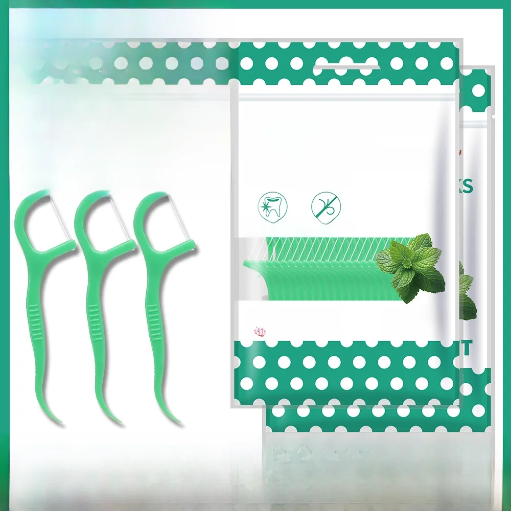 Mint Dental Floss Sticks para Adultos, Ultra-Fine Flosser, Home Set, Palito Portátil, Fio, Caixa de