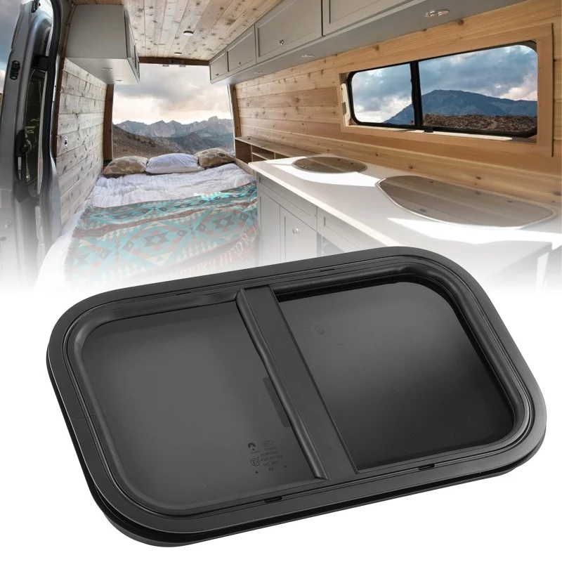 600x300mm/700x400mm Finestra scorrevole per camper Finestra di ventilazione per roulotte Rimorchio Camper Vent Portello Finestra laterale in vetro temperato + Rete per insetti