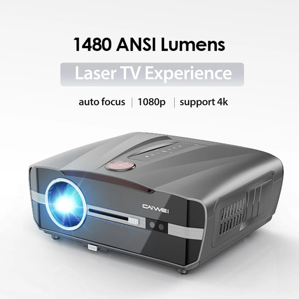 4K UHD Beam Projector for Movies with Auto Focus Keystone Correction Android TV Bluetooth Full HD 1080P Home Theater Projector