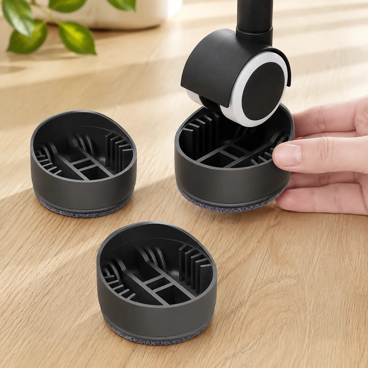 Wheel Cover Wheelchair Foot Covers Computer Chair Caster Pads Office Chair Caster Pads Anti-Slip Silent Foot Pads