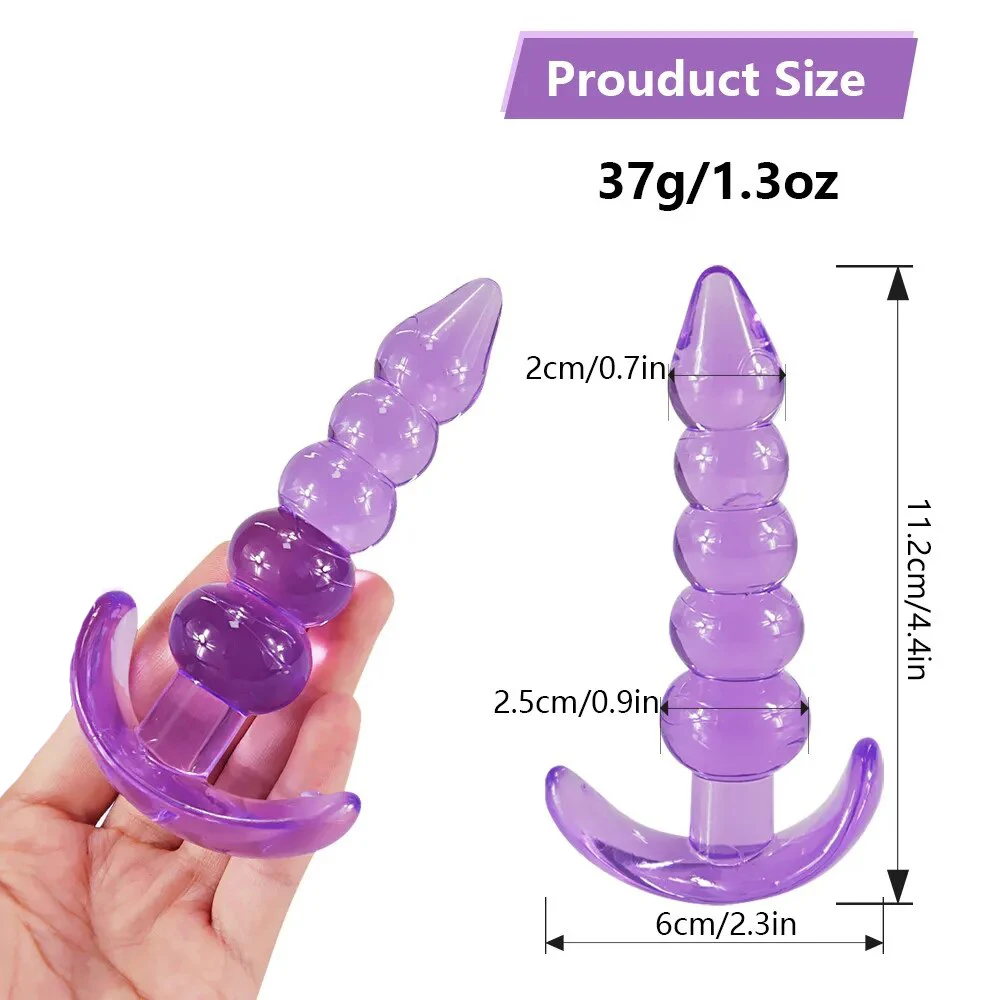 Soft Silicone Anal Plugs Anal Beads Dildo Butt Plug Prostate Massage Unisex Sexy Stopper Adult Sex Toy for Men Women Adult Games